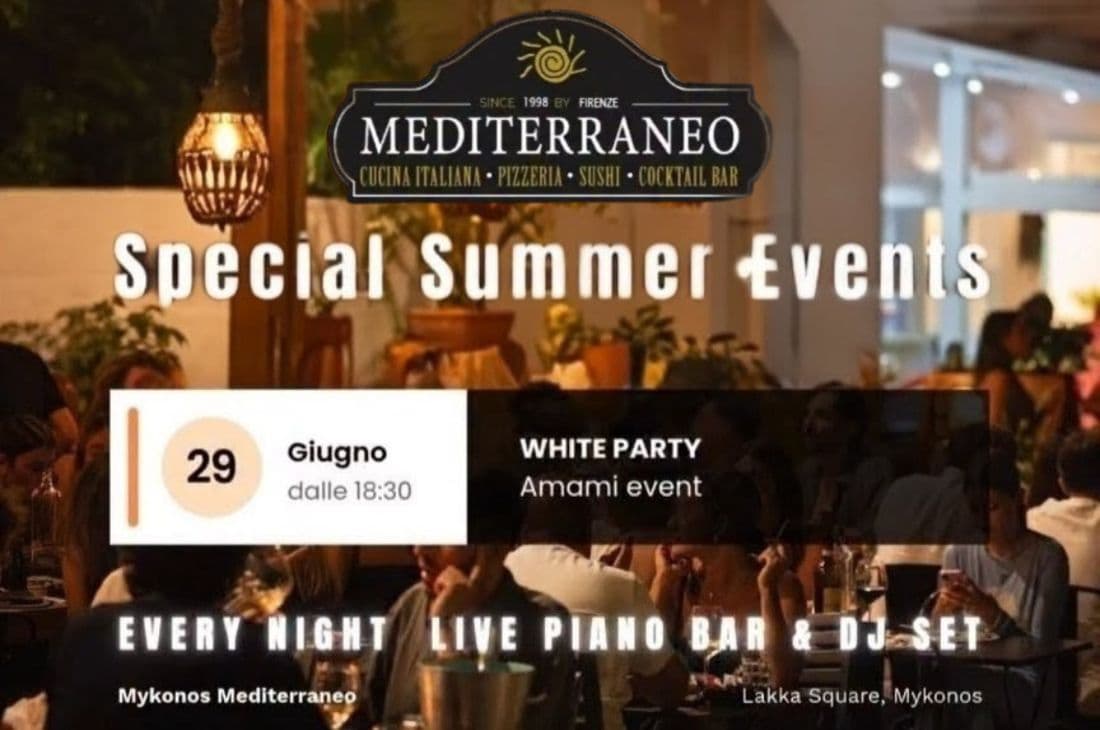 29th of June | White Party | Mediterraneo Mykonos